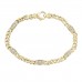 0.76 ct Ladies Cuban Link Round Cut Diamond Tennis Bracelet in 14kt Yellow Gold 